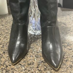 Tory Burch Black Leather Heeled Boots